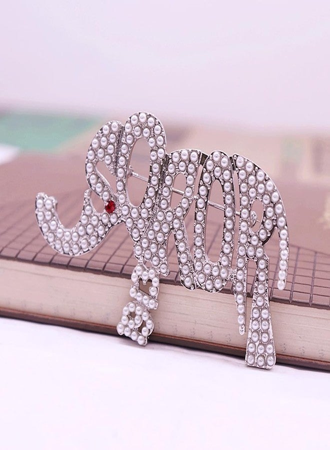 HUSURU Pearl Elephant DST Sorority Pin Soror Greek Delta Brooch Social Womenhood Gift Jewelry For Clothing Bag - Image 3
